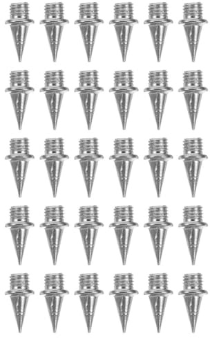 NOLITOY Clavos de Atletismo 3/8 Pulgadas 30 Piezas Acero para Zapatillas de Running, Púas Cortas para Pista y Césped, Reemplazo de Clavos para Mejorar Tracción y Velocidad en Carreras