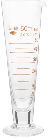 FESTFENDS 50ml Glass Measuring Cup with Scale and Spout for Laboratory Glassware, High Temperature Resistant Liquid Measuring Tool for Chemistry Experiments and Cooking