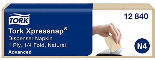 Tork 12840 Xpressnap dispenser servett av 100% återvunna fibrer/natur pappersservett för servettautomater N4/8 x 1125 stycken