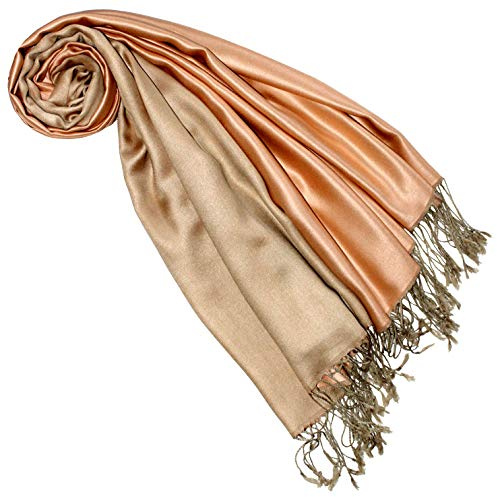 Lorenzo Cana Pashmina Damenschal Wendeschal 70% Seide 30% Viskose Schaltuch 70 x 190 cm zweifarbig Schal