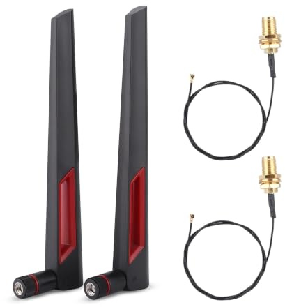Tarjeta de Red Inalámbrica Bewinner 2PCS M.2 / NGFF Conecte Cable + 2 * 8DBi Antena de Red, LAN Inalámbrica y Adaptador de Enrutador WiFi, Compatible con 9260NGW / 7265AC / 9650AC