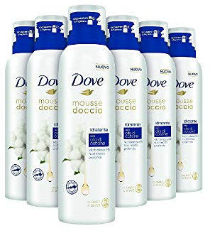 DOVE Mousse Doccia Olio di Cotone 6x200 ml (Confezione da 6)