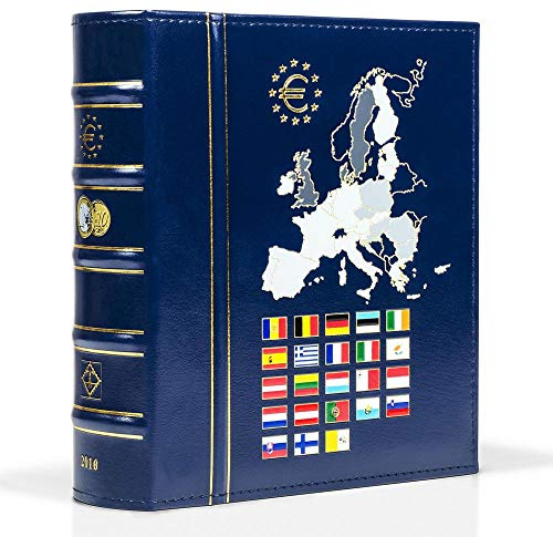 Leuchtturm Münzalbum Vista, €URO-Jahrgang 2021, inkl. Schutzkassette, blau