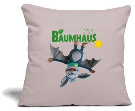 KiKA-Baumhaus mit Fidi Hängt vom Logo Kissenbezug 45x45 cm