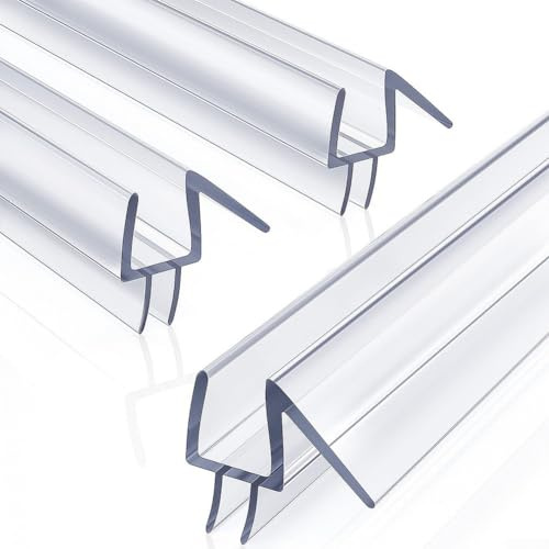 YUANGANG Lot de 2 joints de bas de porte de douche pour rail en verre sans cadre pour portes de salle de bain