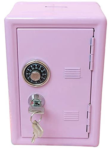 KOLEV Mini-Spardose für Kinder, Geschenk, Safe, Passwort mit Schlüssel, Metall-Spardose, Aufbewahrung, Schlafzimmer, Spind, Heimdekoration