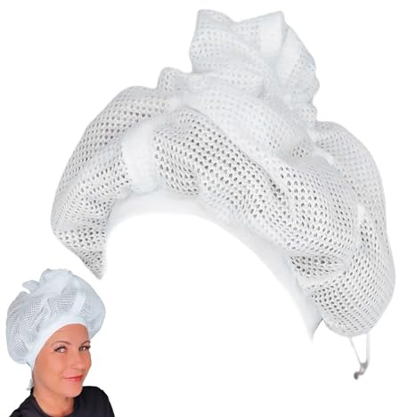 Netz-Plopping-Kappen Zum Trocknen Von Lockigem Haar, Net Plopping Cap, Haarnetz Plopping Haube, Netzschals Haarwickel, Haarhaube, Verstellbare Netz-Plopping-Haube, Schnell Trocknendes Haartuch, Badehü