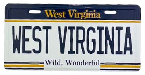 West Virginia License Plate Magnet for Fridge, Unique State Souvenir Keepsake, 3.5 x 1.75 Inches