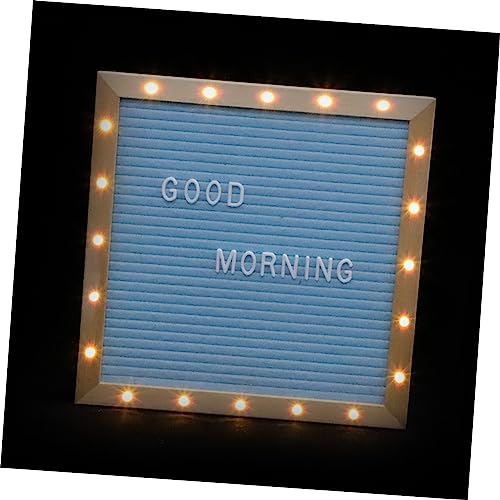 Blaues LED Filztafel Messageboard mit Holzbuchstaben, 1 Satz
