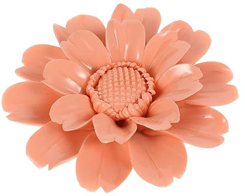 TOPBATHY Applikationen Verzierungen Blumenwanddekoration Aus Keramik Metall Wand Blumenwandkunst Metall Dekorative Außendekoration Pflanzendekor Garten Wand Hängende Ländlich 3d