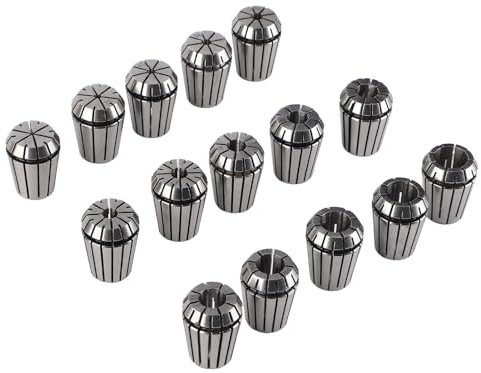 15-teiliges ER25-Spannfutter-Set, Hochgeschwindigkeitsstahl Federspannzangen, CNC-Fräsmaschine Zubehör mit Schraubenschlüssel und Praktische Aufbewahrung für Fräser Teile