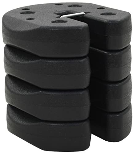 Lot de 4 Poids pour Belvédère, Poid pour Tonnelle Pied de Tonnelle Sac de Lestage Poids pour belvédère 4 pcs Noir 220x50 mm Béton