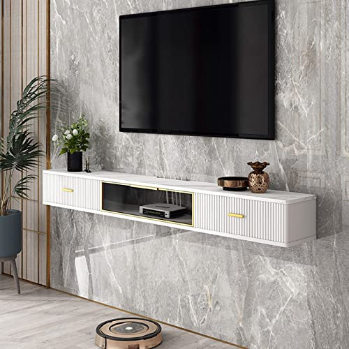 KAYEF An der Wand montiertes TV-Gerät, 120 cm, schwebender TV-Ständer – Wandmontierter Entertainment-Center-Schrank, Multimedia-/Video-Aufbewahrungsregal für Wohnzimmer/B Feito NA China