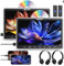 GOnavidio 10,1 Reproductor de DVD para Reposacabezas con Entrada HDMI, 2 Soportes de Montaje y 2 Auriculares, Soporte para Pantalla de Sincronización, Región Libre (Sin batería)