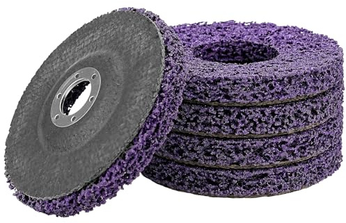 Nuodunco 5 Pack Grinding Wheel 125mm Strip Discs Stripping Discs Rust Remover Wheel Remove Paint and Oxidation Poly Strip Wheel Disc for Angle Grinder