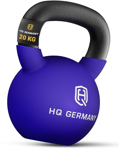 HQ Germany® Kettlebell Neopren [optimaler Bodenschutz] - Kugelhantel 20kg