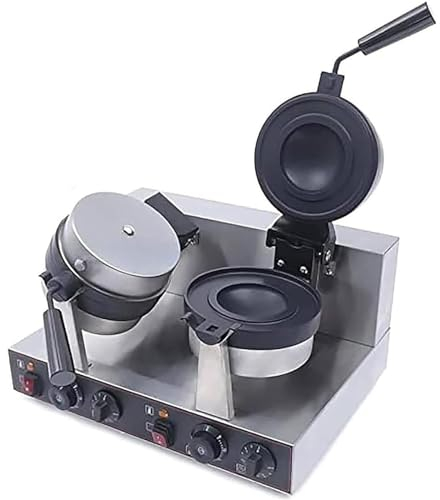 LSHFYV Gelato Panini Press Machine, Non-stick Electric Panini Press Burger Waffle Maker, Commercial Krapfen Warmer, Panini Press, Waffle Maker, Waffle Machine,B
