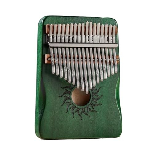 Finger Piano Kalimba Kalimba 17/21 Tasten Kalimba Fingerklavier Massivholz Ahorn Kalimba Daumenklavier Tastatur Musikinstrument Für Anfänger(Green 17)