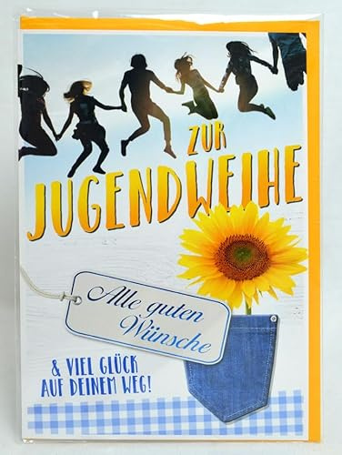 Generisch Glückwunschkarte Jugendweihe Sonnenblume