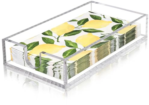 Napkin Holder, Acrylic Napkin Holder for Table Clear Hand Towel Holder for Bathroom 9x5x1.8 Inch Napkin Tray for Kitchen Dinner Hotel, Acrylic Tray for Paper Napkin, Bathroom Accessories