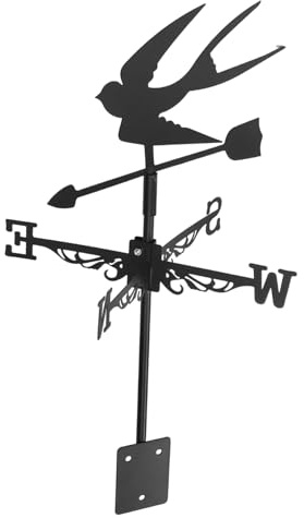 BESPORTBLE Garden Weathervane Swallow Motif Direction Indicator Weather Vane Small for Rooftop Decor
