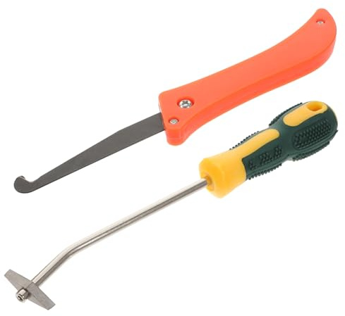 Herramienta para Quitar Lechada 2 Piezas, de Tungsteno Acero | Limpiador Juntas Azulejos, Abs y Goma, Detalle Fino para Retirar Mortero y Calafateo Color Aleatorio