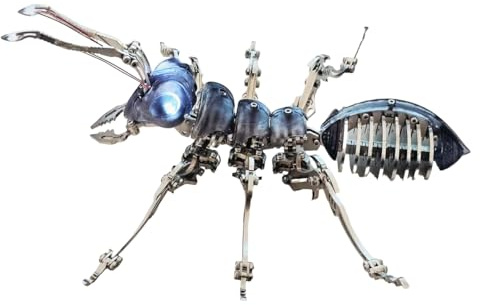 PizazzToy 3D Metall Puzzle Insekt, 150 Stück DIY Montage Steampunk-Ameise Modellbausatz Erwachsene mit Werkzeug, 3-5 Stunden BAU Dein Puzzle für Erwachsene (Mittlere Schwierigkeit)