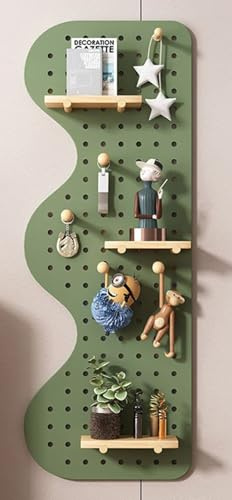 JuanNest Kreatives Stecktafel Ordnungssystem Pegboard Wand Organizer Inkl. Zubehör Werkzeugwand Individuell Erweiterbares Regalsystem Für Küche Bad Kinderzimmer Garage Werkstatt Lochwand B,W40×H120cm