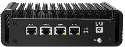 Micro Firewall Appliance, Mini PC, PFSense, Mikrotik, OPNsense, Untangle, Sophos XG, VPN, Router PC, Celeron J4125, RJ20, AES-NI, 4 x I211 LAN, HDMI, Console, 0 RAM, 0 Storage, Barebone No System