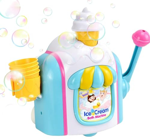 Badeblasenmaschine – Eisschaum-Maker-Spielzeug, Automatisches Seifenblasengebläse Für Kinder, Kreatives Badewannen-Unterhaltungsgerät, Lustiges Badezimmer-Duschwannen-Spielzeug, Bunter Seifenblase