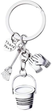 Guqqeuc Best Cleaner Keyring Gifts for Cleaning Christmas Gifts for Cleaners Cleaner Housekeeper Gift for Women Men Thank You Caretaker Keyring Gift for Janiror Caretaker Leaving Gift for Housekeeper