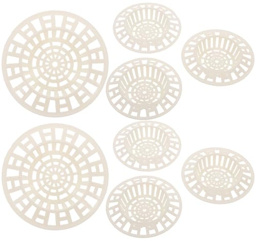 Mipcase 10 Pièces Lot de Filtres Évier Plastique Multifonctions Passoire Fine pour Évier de Cuisine et Protection Anti-cheveux et Débris pour Siphon Lavabo et Bac à Vaisselle
