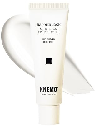 KNEMO BARRIER LOCK Rice PDRN Milk Cream - Intense Hydration Face Moisturizer for Barrier Repair, Rich Dewy Day & Night Cream for Dry, Sensitive, & Flaky Skin 50ml