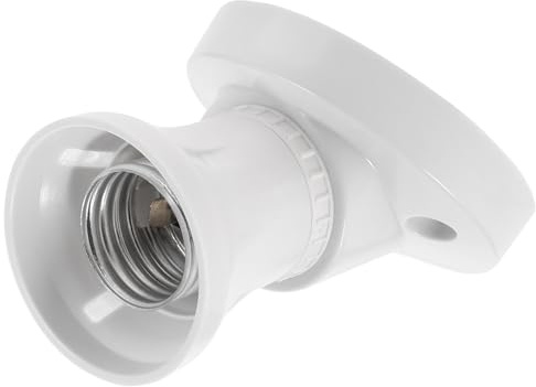 E27 Angled Lamp Holder Batten Lamp Base with Screw Socket for Ceiling Light Fittings Compatible with LED and for Indoor Use