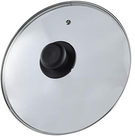 Coperchio universale, padella e pentola, vetro, bordo alluminio, 34 cm