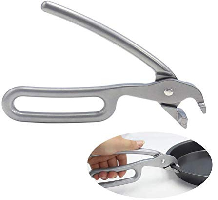 Calayu Heavy Duty Pizzazange, Kratzfeste Aluminiumguss Ofenzange Backzange zum Heben heißer Gerichte aus Mikrowelle, Ofen, Grill