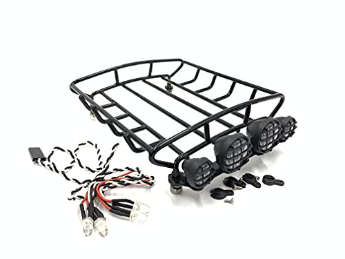 KTRC01 1/10 1/12 1/8 R/C Metal Roof Luggage Rack/led Lights for Toy Model Rock Crawler 4x4 Trucks/Cars FMS FJ40 FJ45 RGT LC70 LC80 LC70 FJ TF2 LWB Hilux 99s d90 d110 trx4 axial scx10 Tamiya cc01