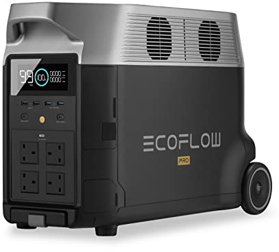 ECOFLOW DELTA Pro Portable Home Battery, Expandable Portable Power Station, 3.6kWh-25kWh, Huge 3600W AC Output, Solar Generator For Home Backup, Travel, Outdoor Camping