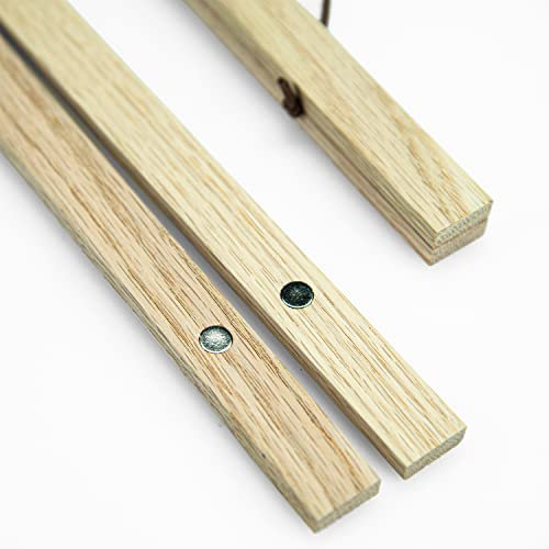 contento clipwood Magnetposterleisten Posterleiste Eiche 31cm, je zwei Vorder- und Rückleisten mit Neodym-Magneten