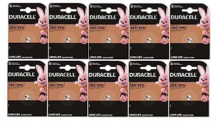 10 x Duracell 389/390 (10 Blister à 1 Batterie) 10 Batterien (SR1130/V389/V390/SR54/SR1130W/SR1130SW)