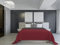 Italian Bed Linen PIUMINO ESTIVO IGNIFUGO BICOLORE SAIA, Bordeaux/Grigio Scuro 260 x 270 cm