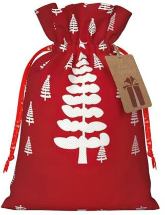 DURAGS Geschenktasche mit Kordelzug für Weihnachtsbaum, schicke Stoff-Geschenktüte für Weihnachten – ideal für jeden Anlass