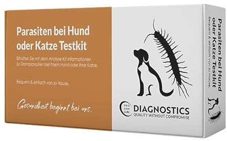 Procomcure 1x PCR Testkit Parasiten bei Hund oder Katze | PCR Analyse der 22 häufigsten Darmparasiten bei Haustieren