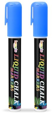 LEMEITU Pennarelli a gesso liquido da 6 mm, con punta reversibile per lavagna, lavagna, finestra in vetro, celebrazione della laurea, 16 mm