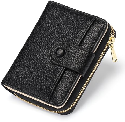 LOUEBICA Geldbörse Damen Klein，Damen Geldbörse aus Weichem Leder,mit Münzfach Kleines Zipper Brieftasche Kartenhalter