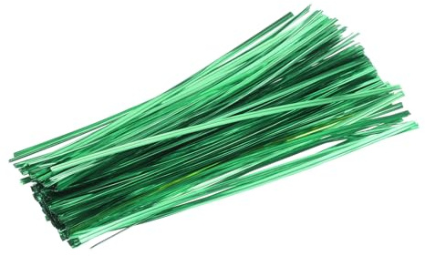 sourcing map Lot de 300 attaches torsadées réutilisables en papier kraft, 20,3 cm, pour emballage de boulangerie, gâteaux, bonbons, sacs à café, fournitures de fête de mariage, vert