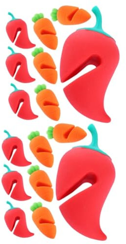 Amosfun 16pcs Silicone Stretch Lids Spill Stoppers Decorative Boil Stoppers for Kitchen Use