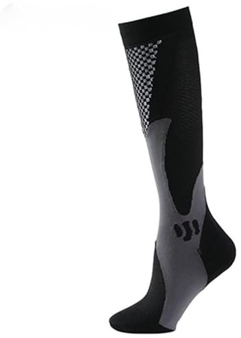 Popyy Kompressionsstrümpfe für schmerzfreie Beine und Füße (L/XL（40-46）,schwarz 1 [Paar])