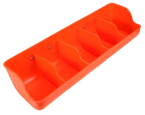 POPETPOP Wall-mounted Pig Feeder Multi-slots Livestock Feeding Trough 5 Compartments Large Capacity Farmhouse Pig Feeding Food Container for Piglets and Goats
