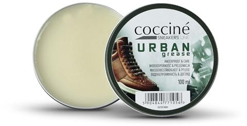 Coccine - Lucido Scarpe Universale Urban Grease, Grasso per Scarpe in Pelle e Sneakers, Grasso per Pelle di Alta Qualità, Nutre, Lucida Impermeabilizza e Nutre - 100 ml